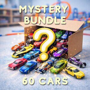 Mystery Bundle - 60+ Classic Die-Cast Cars | Hot Wheels Style | Mixed Brands